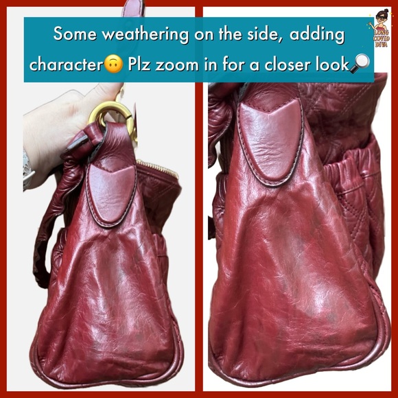 👜RETIRED/Marc Jacobs Collection/Bordeaux/Quilted Calf Leather/ Julianne Bag - Picture 11 of 17